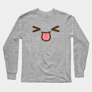 Very Happy Cute Face with tongue Long Sleeve T-Shirt